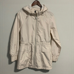 Jones New York Windbreaker Jacket with Hood Size Small Colour Off White